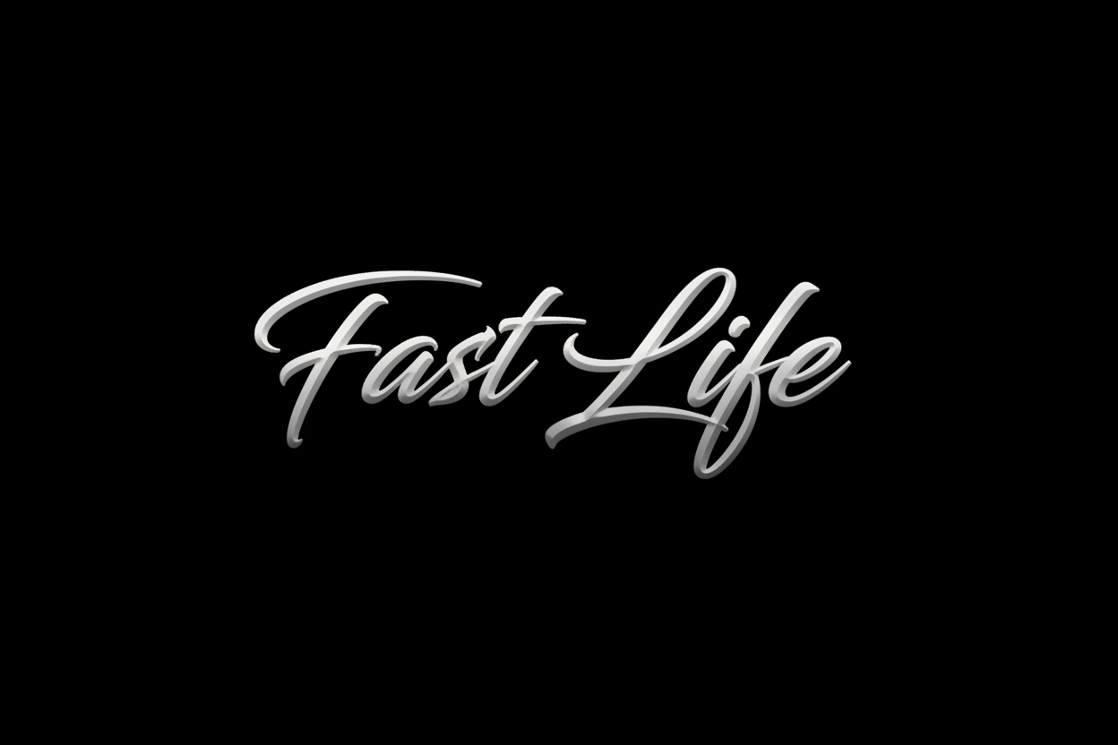 Fast Life Logo Fond Noir